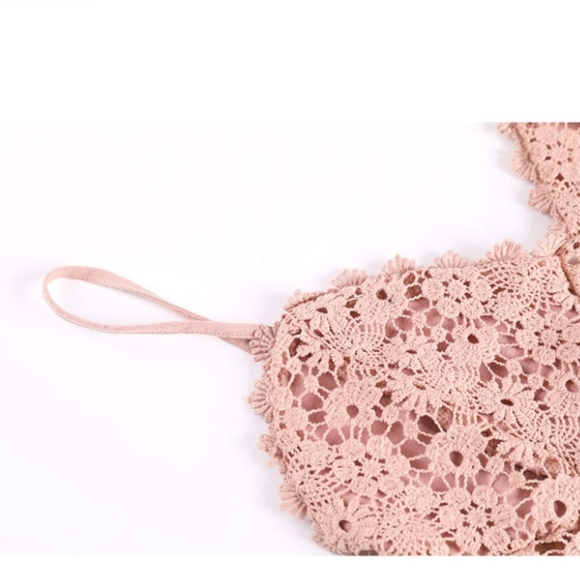 ⭐🆕Boho Rose blush pink crochet bodysuit - Picture 4 of 9